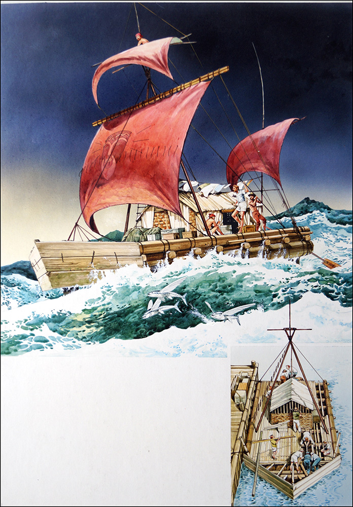 Thor Heyerdahl and Kon-Tiki (Original) art by 20th Century at The Illustration Art Gallery