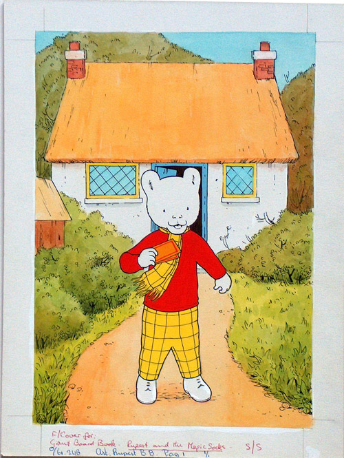 Rupert and His Magic Socks page 1 (front  cover) (Original) by Rupert Bear at The Illustration Art Gallery
