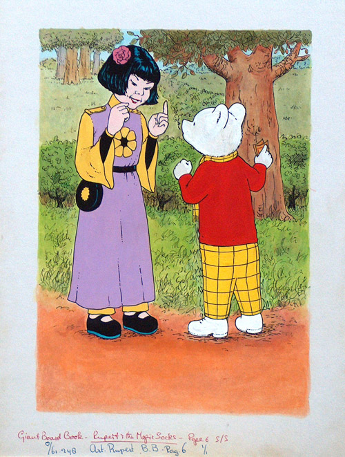 Rupert and His Magic Socks page 6 (Original) by Rupert Bear at The Illustration Art Gallery