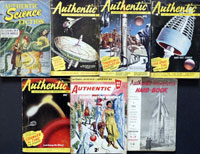 Authentic Science Fiction Monthly (6 issues + Very Rare Handbook) at The Book Palace