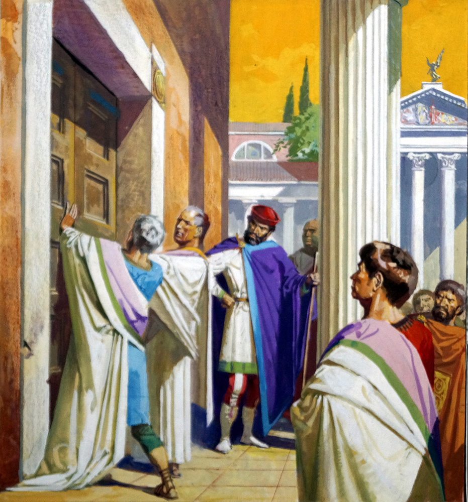 The Temple of Janus in Ancient Rome (Original) art by Severino Baraldi Art at The Illustration Art Gallery