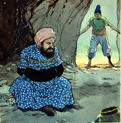 Ali Baba: Cassim Discovered (Original) by Ali Baba (Blasco) Art at The Illustration Art Gallery