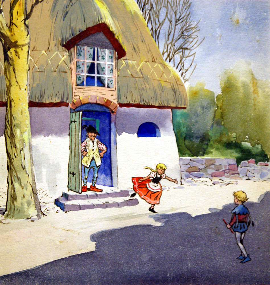 Hansel and Gretel And Their Father (Original) art by Hansel and Gretel (Blasco) Art at The Illustration Art Gallery
