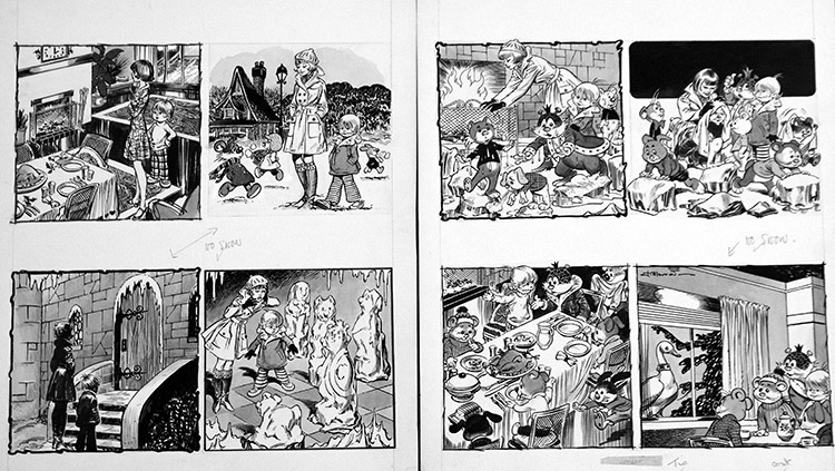 The Jumblies 'Snow Queen's Sun' (TWO pages) (Originals) (Signed) by The Jumblies (Blasco) Art at The Illustration Art Gallery