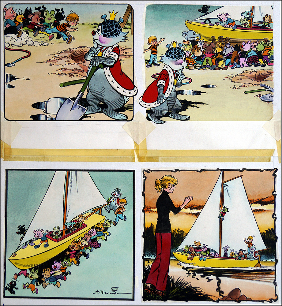 Edward and The Jumblies - Boating (Original) (Signed) art by The Jumblies (Blasco) Art at The Illustration Art Gallery