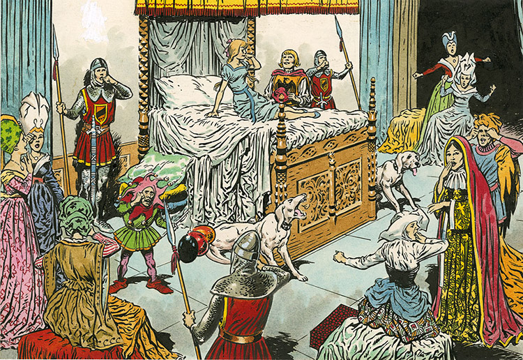 The Court of Sleeping Beauty (Original) by Sleeping Beauty (Blasco) Art at The Illustration Art Gallery