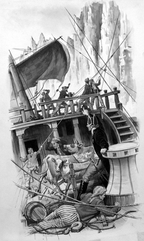 Shipwrecked! (Original) by Robert Brook Art at The Illustration Art Gallery