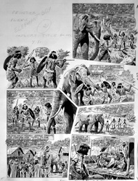 Elephant Boy - White Monkey (TWO pages) (Originals)