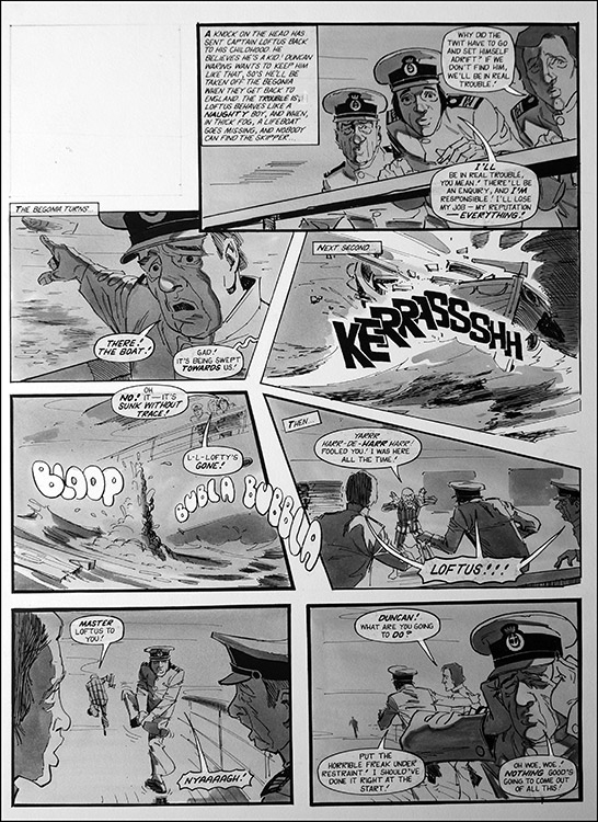 Doctor at Sea: Lofty's Gone (TWO pages) (Originals) (Signed) by John Cooper at The Illustration Art Gallery