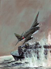 Battle Picture Library cover #838  'Marooned' (Original) (Signed)