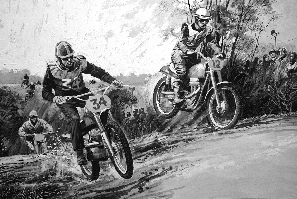 Motocross (Original) art by Graham Coton at The Illustration Art Gallery