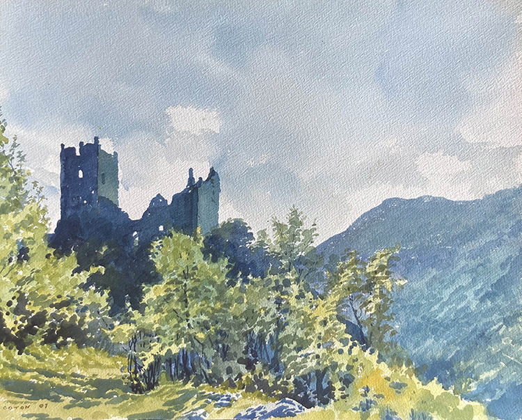 The Haunted Castle Ruins (Original) (Signed) by Graham Coton at The Illustration Art Gallery