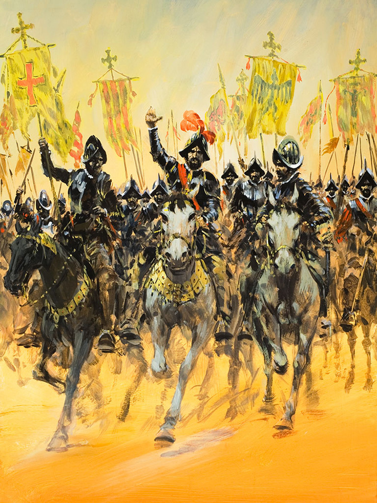 Conquistadors at the Gallop (Original) art by Other Military Art (Coton) at The Illustration Art Gallery