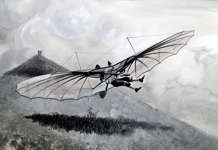Flight Before the Wright Brothers (Original) by Graham Coton at The Illustration Art Gallery
