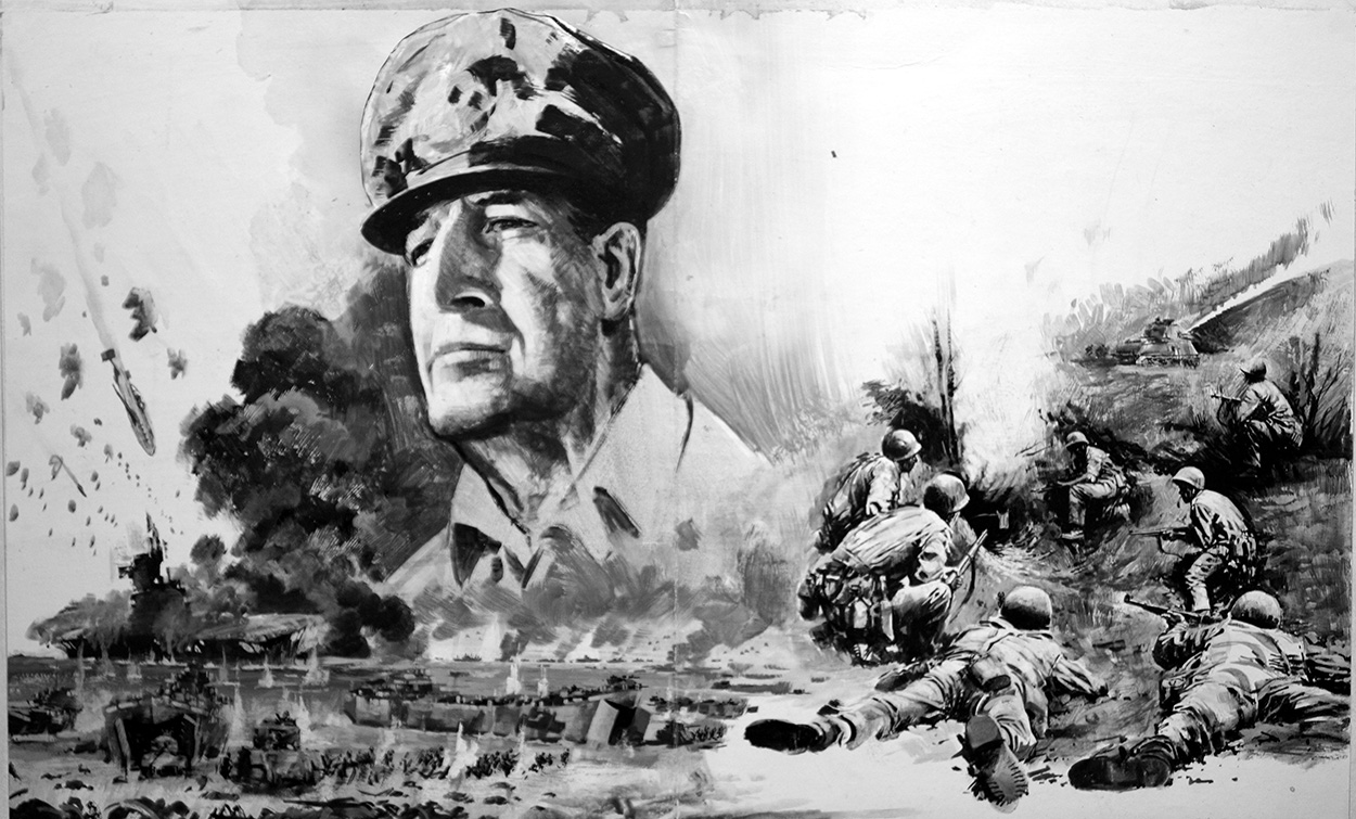 General Douglas MacArthur (Original) art by Other Military Art (Coton) at The Illustration Art Gallery