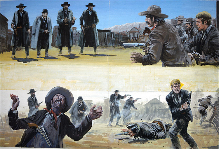 Gunfight at the OK Corral (Original) by Graham Coton at The Illustration Art Gallery