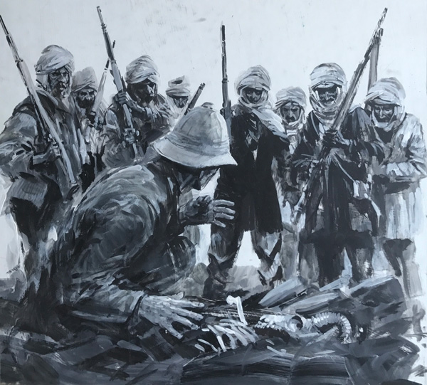 Victor Bayley was surrounded by Pathans and Warned (Original) by Graham Coton at The Illustration Art Gallery