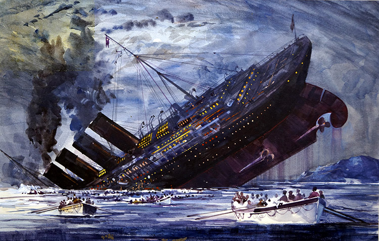 The Sinking of the Titanic (Original) by Graham Coton at The Illustration Art Gallery