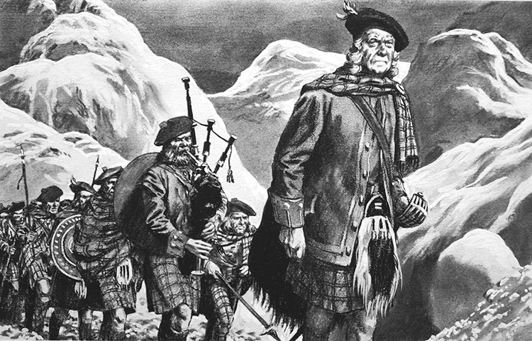 Massacre at Glencoe (Original) by Neville Dear at The Illustration Art Gallery