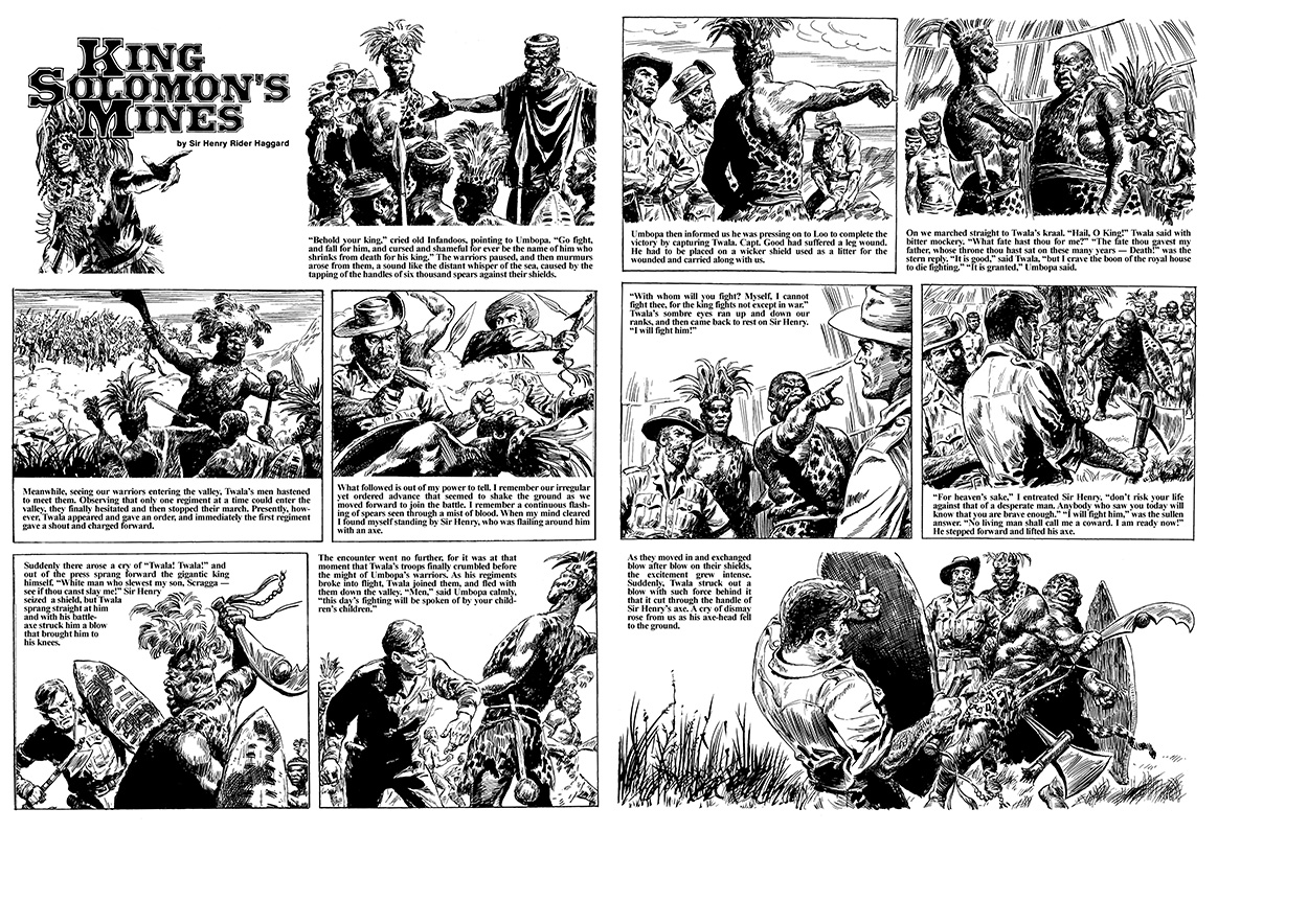 King Solomon's Mines Pages 23 and 24 (two pages) (Originals) art by King Solomon's Mines (Doughty) at The Illustration Art Gallery