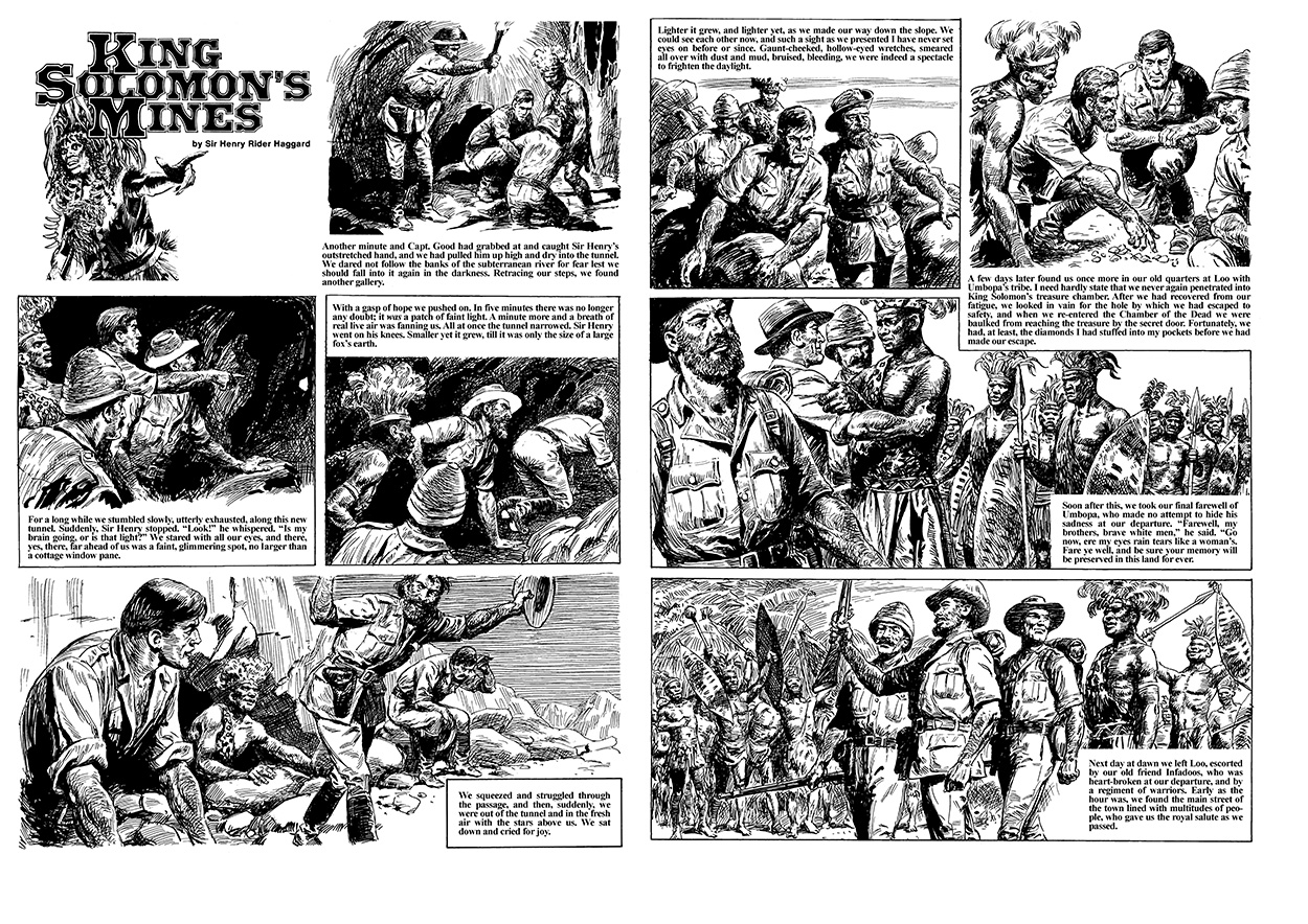 King Solomon's Mines Pages 29 and 30 (two pages) (Originals) art by King Solomon's Mines (Doughty) at The Illustration Art Gallery