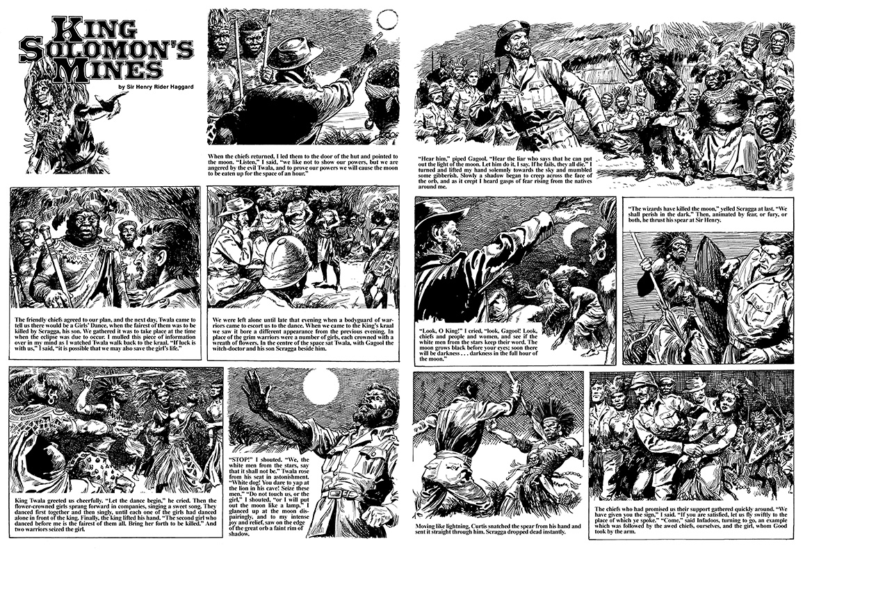 King Solomon's Mines Pages 17 and 18 (two pages) (Originals) art by King Solomon's Mines (Doughty) at The Illustration Art Gallery