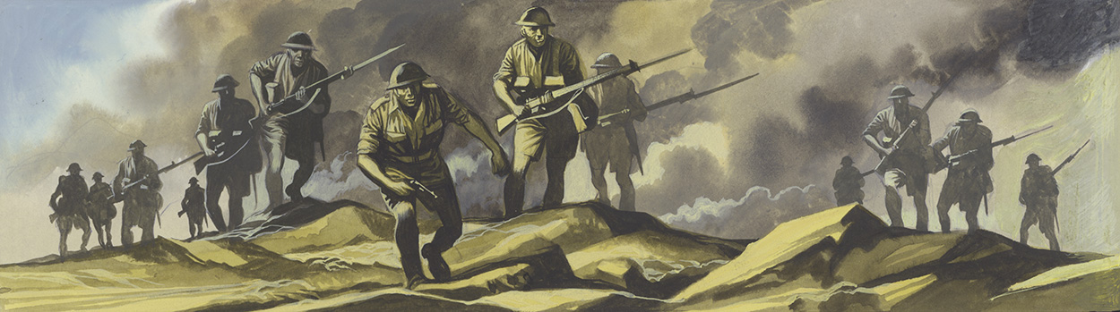 Monty's Advance through North Africa (Original) art by World War II (Ron Embleton) at The Illustration Art Gallery