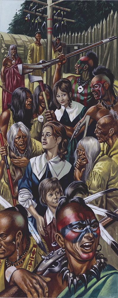 Women and Children Captured by Natives (Original) art by The Winning of the West (Ron Embleton) at The Illustration Art Gallery