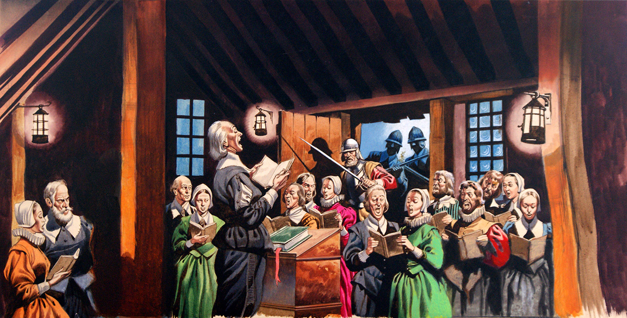 The Pilgrim Fathers (Original) art by American History (Ron Embleton) at The Illustration Art Gallery