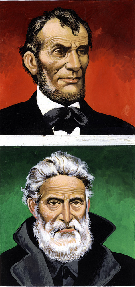 Abraham Lincoln and Gerrit Smith Abolitionists (Original) art by The Winning of the West (Ron Embleton) at The Illustration Art Gallery