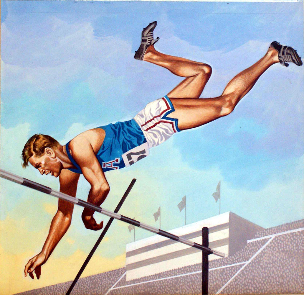 Pole Vaulting (Original) art by The Olympics (Ron Embleton) at The Illustration Art Gallery