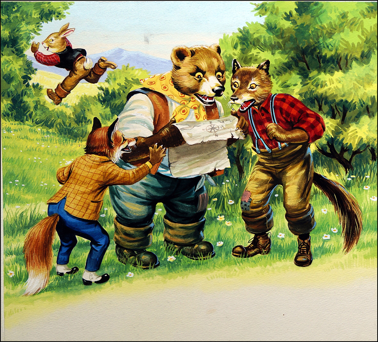Brer Rabbit: Looking For Clues (Original) art by Henry Fox at The Illustration Art Gallery