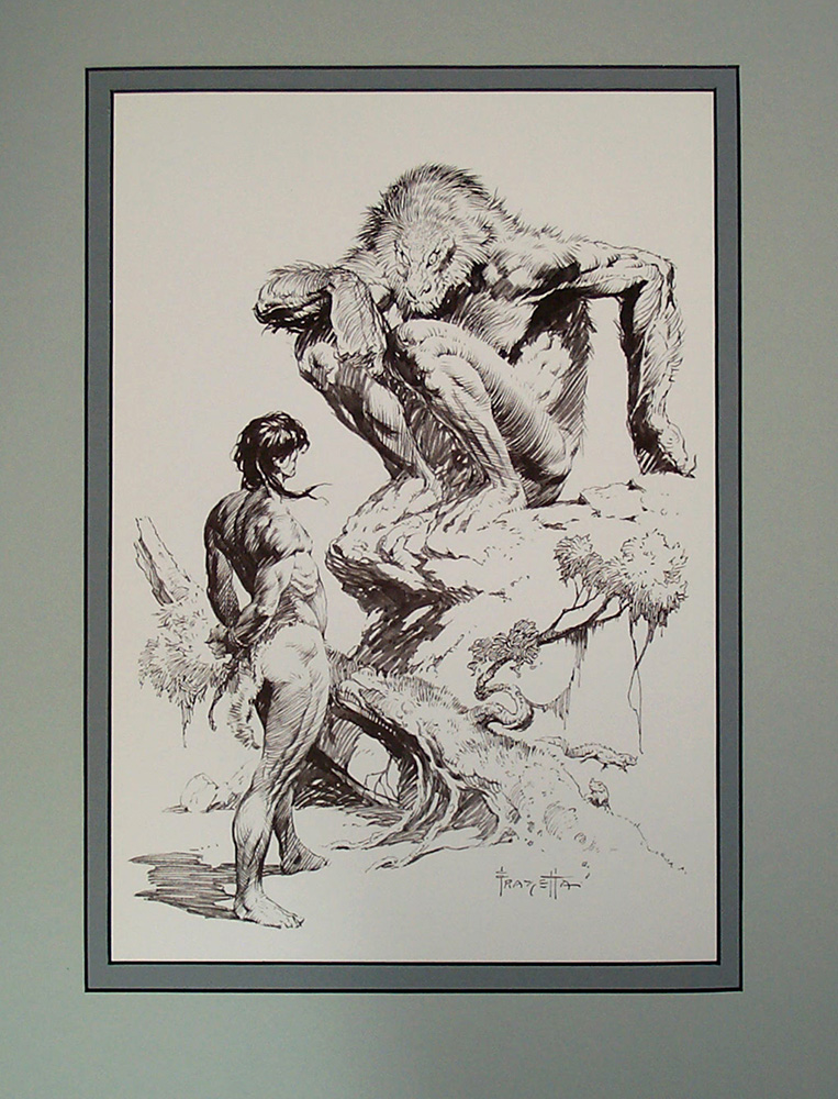 Edgar Rice Burroughs 9 Man Brute (Limited Edition Print) art by Frank Frazetta Art at The Illustration Art Gallery