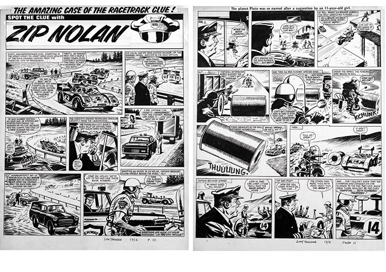Zip Nolan: Racetrack (TWO page episode) (Originals) by Alex Henderson Art at The Illustration Art Gallery