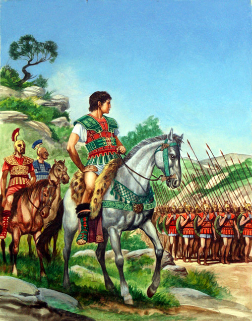 Alexander with his Army on the March (Original) by Peter Jackson Art at The Illustration Art Gallery