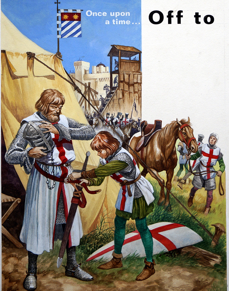 Off to the Crusades (Original) art by British History (Peter Jackson) at The Illustration Art Gallery