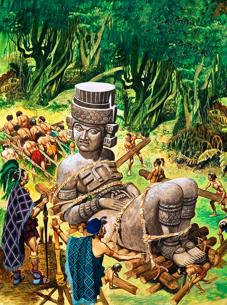 Mayans - The First American Indians (Original) art by Peter Jackson Art at The Illustration Art Gallery