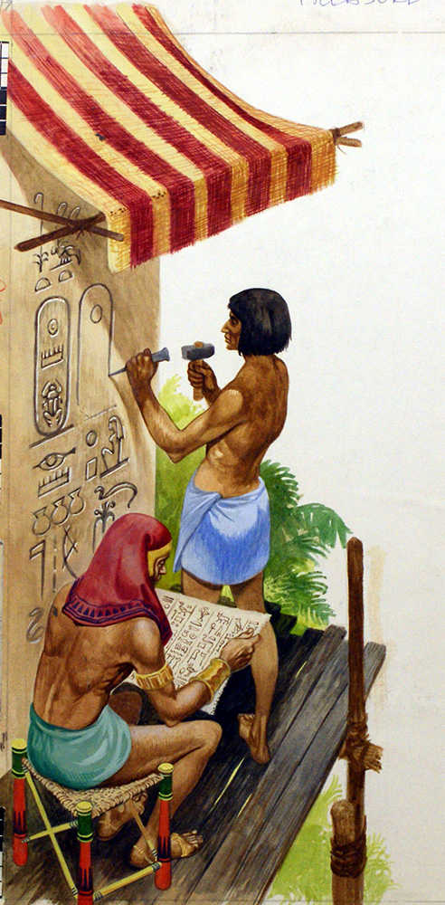Egyptian Picture Writing (Original) art by Peter Jackson Art at The Illustration Art Gallery