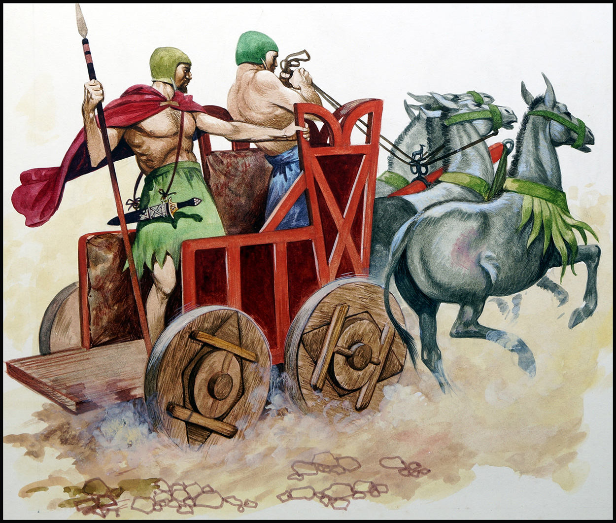 Sumerian Chariot (Original) art by Peter Jackson at The Illustration Art Gallery