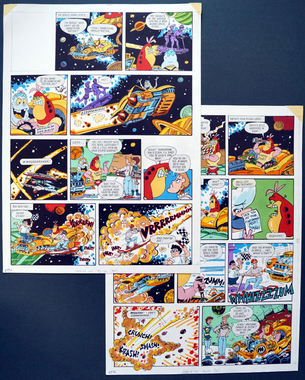 Galaxy High - The Space Race (TWO pages) (Originals) by Galaxy High (Andy Lanning) Art at The Illustration Art Gallery
