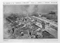 The Sinking Of The 'Empress Of Ireland' (original page from The Sphere 1913) (Print)