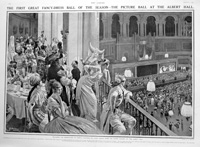 Fancy-Dress Ball At The Royal Albert Hall (original page from The Sphere 1913) (Print)