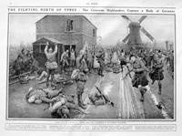 The Cameron Highlanders (original page from The Sphere 1914) (Print)
