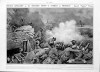 Trench Artillery (original page from The Sphere 1916) (Print)