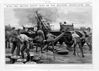 Heavy Guns (original page from The Sphere 1916) (Print)