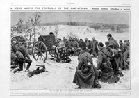 The Foothills Of The Carpathians (original page from The Sphere 1916) (Print)