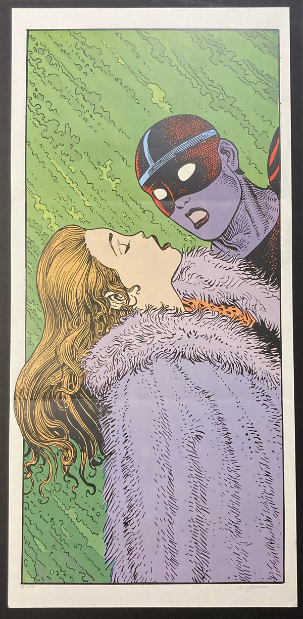 The Kiss (Limited Edition Print) by Moebius (Jean Giraud) Art at The Illustration Art Gallery