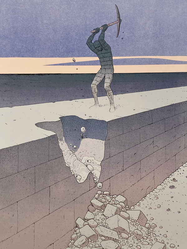 The Wall (Limited Edition Print) (Signed) by Moebius (Jean Giraud) Art at The Illustration Art Gallery