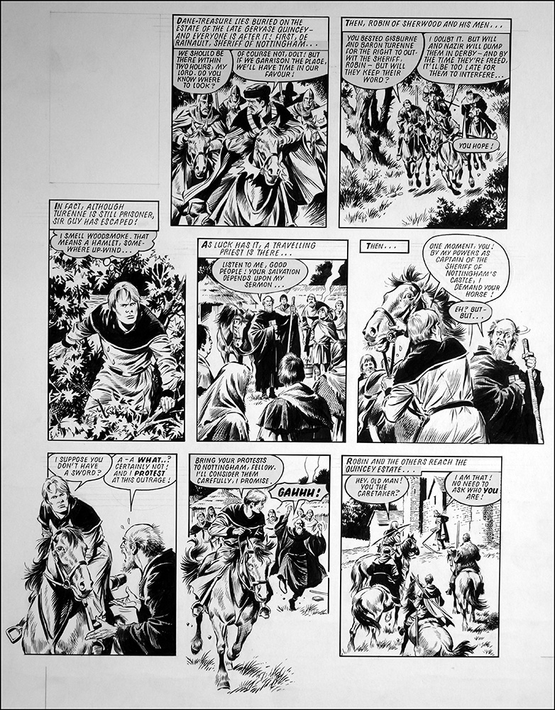 Robin of Sherwood: Herne (TWO pages) (Originals) art by Robin of Sherwood (Mike Noble) Art at The Illustration Art Gallery
