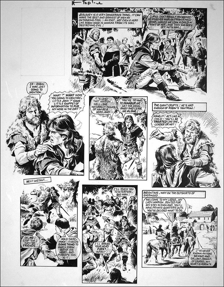 Robin of Sherwood: Fight Amongst Friends (TWO pages) (Originals) art by Robin of Sherwood (Mike Noble) Art at The Illustration Art Gallery